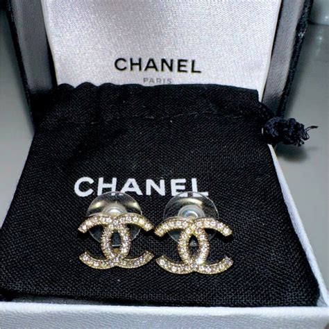 chanel boucle oreille|authentic chanel cc earrings.